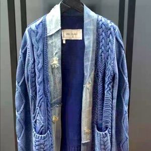 Greg Lauren Cardigan Knit Sweater